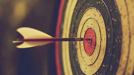 An arrow swiftly moving through a bullseye target, signifying hitting goals quickly and efficiently.