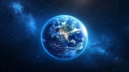 Brilliant Earth: Illuminated Continents and Starry Skies