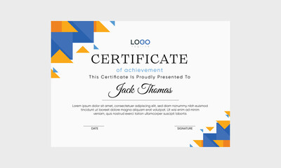 Certificate template geometric vector. certificate vector