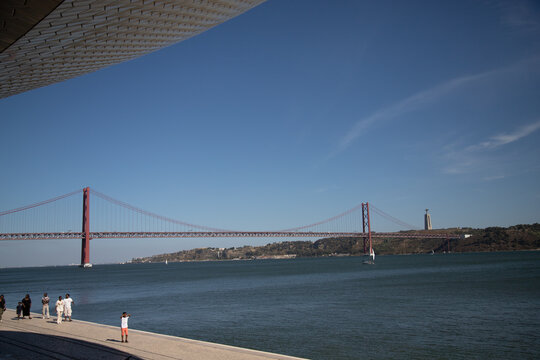 Photo du pont du 25 avril &agrave; Lisbone