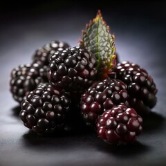 Fresh Blackberries on a Table