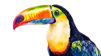 Fototapeta premium Colorful Watercolor Toucan Illustration