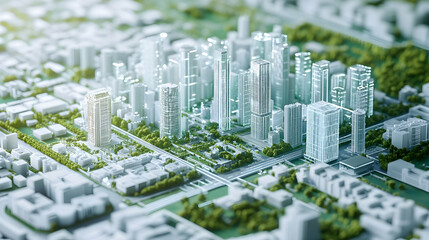 A digital twin model of AI development in urban planning.