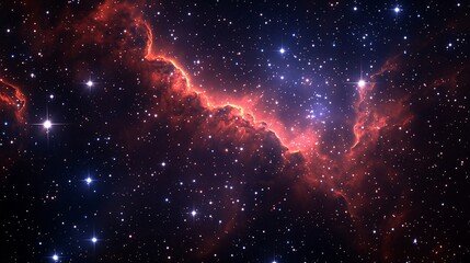 Fototapeta premium Space nebula and deep space galaxy. Cosmic universe concept. Image for poster, backdrop, abstract wallpaper and banner with copy space.