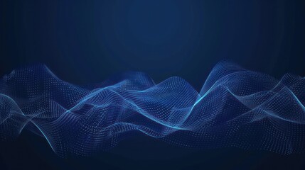 Abstract Blue Wave Background