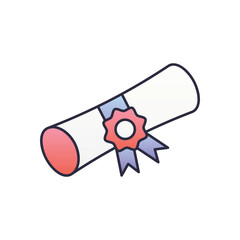 Diploma Scroll vector icon