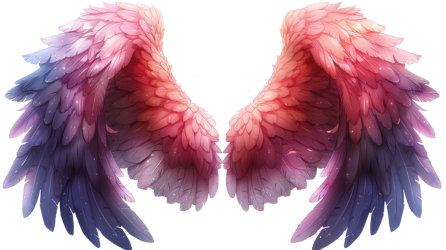 Pink and Purple Angelic Wings - Powered by Adobe
