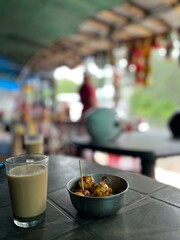 Vintage Kerala Tea with Egg Masala Fry
