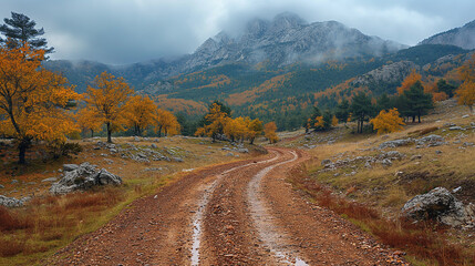 road in autumn