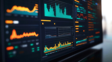 Strategic planning dashboard, key performance indicators, 3D illustration