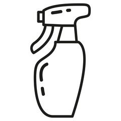 Spray gun.Spray bottle trigger. Sprayer icon.Sprayer water. Garden sprayer.Outline vector illustration.Isolated on white background.