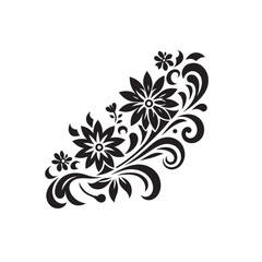 Plants and Flower Silhouette Vector Illustration