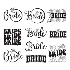 10 Bride svg design bundle