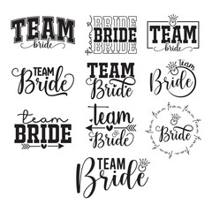 Fototapeta premium 10 Team Bride svg design bundle