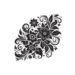 Plants and Flower Silhouette Vector Illustration