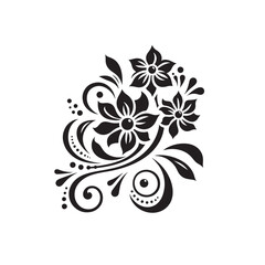 Plants and Flower Silhouette Vector Illustration