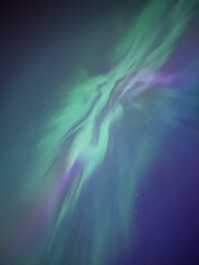 Gorgeous and rare extreme solar storm creating rare Northern Lights or Aurora Borealis in an amazing light show over Onchan on the Isle of Man