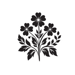 Plants and Flower Silhouette Vector Illustration
