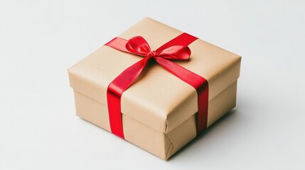 Obraz premium New Year, christmas gift box isolated on white background