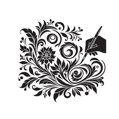 Plants and Flower Silhouette Vector Illustration