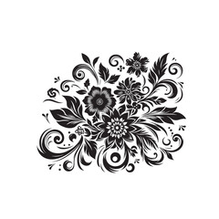 Plants and Flower Silhouette Vector Illustration