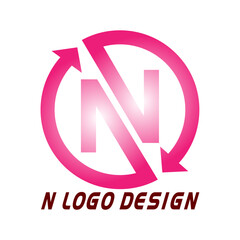 creative modern color full n logo design