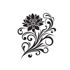 Plants and Flower Silhouette Vector Illustration
