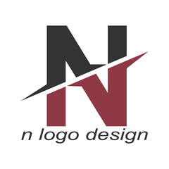 creative modern color full n logo design