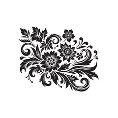 Plants and Flower Silhouette Vector Illustration