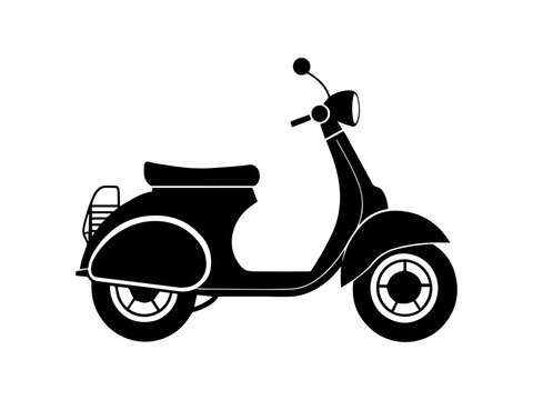 recommend clip art: scooter silhouette vector illustration