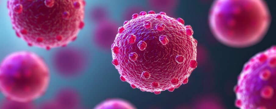 Close-up of cells adapting to a serum-starved environment, stress response, biological study