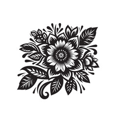 Plants and Flower Silhouette Vector Illustration