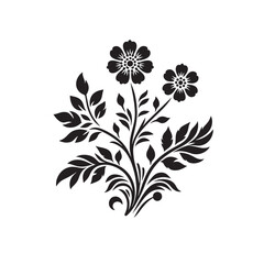 Plants and Flower Silhouette Vector Illustration