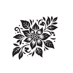 Plants and Flower Silhouette Vector Illustration