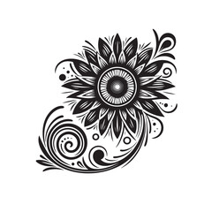 Plants and Flower Silhouette Vector Illustration