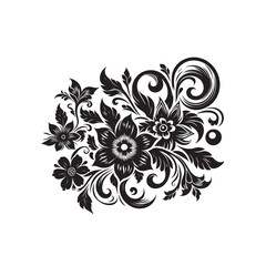 Plants and Flower Silhouette Vector Illustration