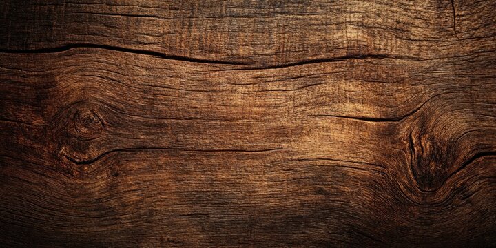The surface of the ancient brown wood texture has an aged grunge dark texture.