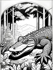 crocodile in the forest