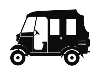 Auto Rickshaw silhouette vector