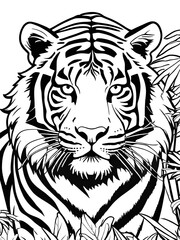 Fototapeta premium illustration of a tiger