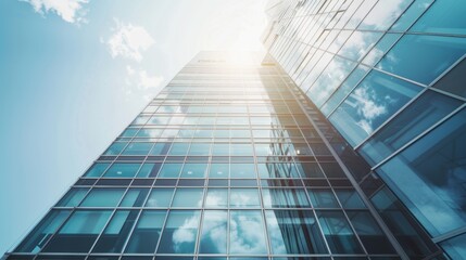 Obraz premium Futuristic Workplace. Pioneering modern architecture concept