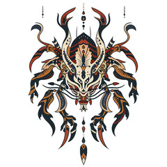 Fototapeta premium mytical creature animal very simple traditional tattoo flash styles illustration