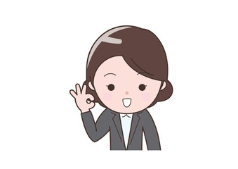 オッケーしているビジネスウーマン