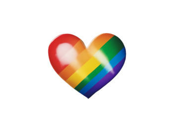 Heart pride rainbow lgbt flag gay month love graphic icon Heart pride rainbow isolated on transparent background