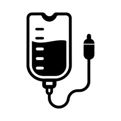 Black silhouette medical drip icon design