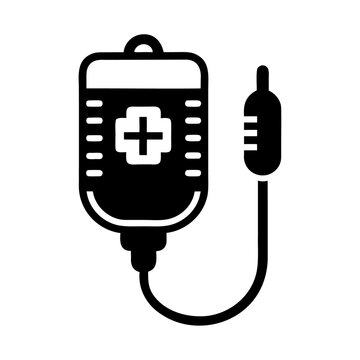 black iv bag medical treatment clip art preview