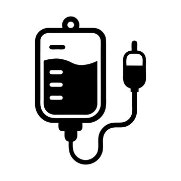 recommend clip art: Black silhouette medical drip icon design