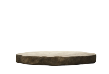 Podium background product forest green display platform wood stone 3d garden rock Product podium isolated on transparent background