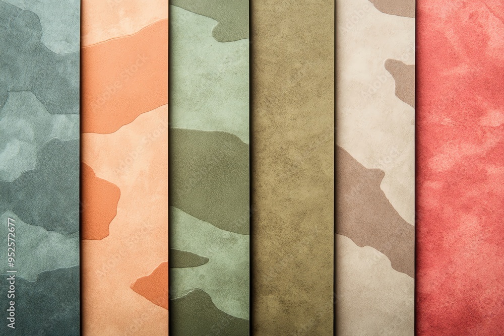 Aufkleber a collection of textured camouflage patterns in various colors, perfect for backgrounds or design pr