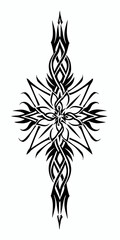 Tribal Flower tattoo flash styles illustration